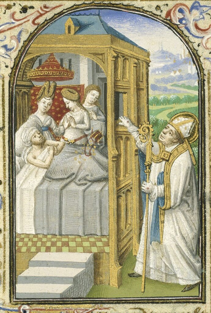 St. Nicholas Bishop of Myra gives secretly dowries to three poor girls